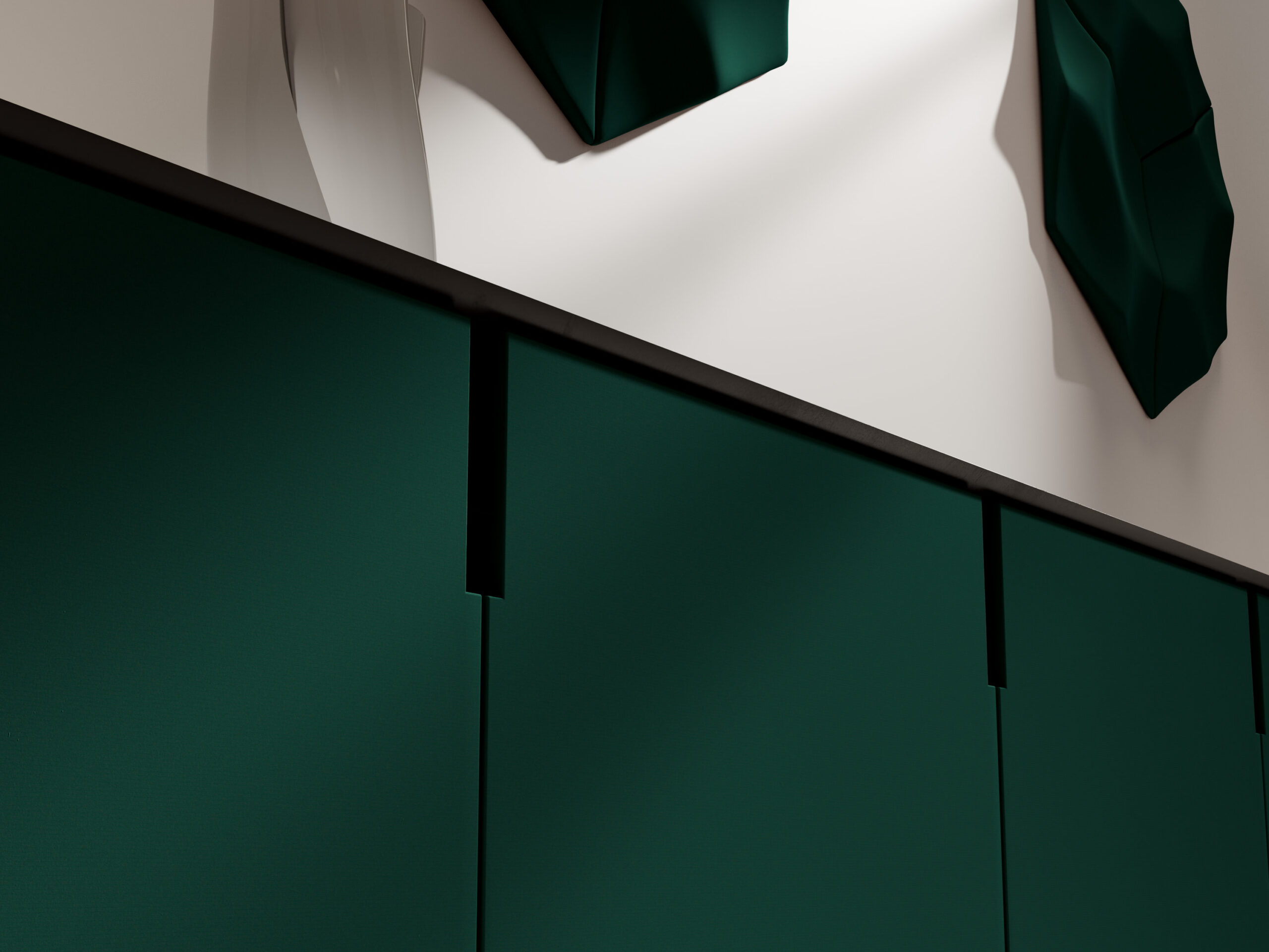 Detail van donkergroene Papilo Ivy keukenfolie SMT10