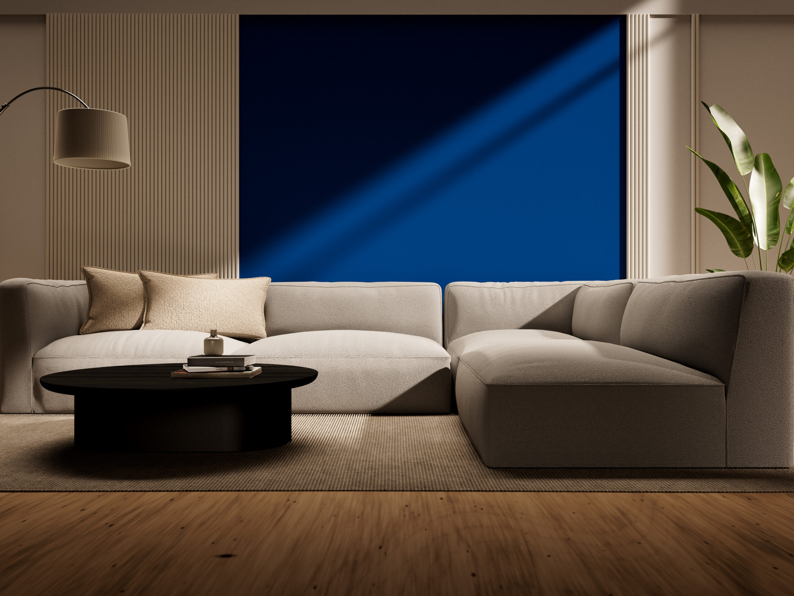 Detail van blauwe Polar keukenfolie S150