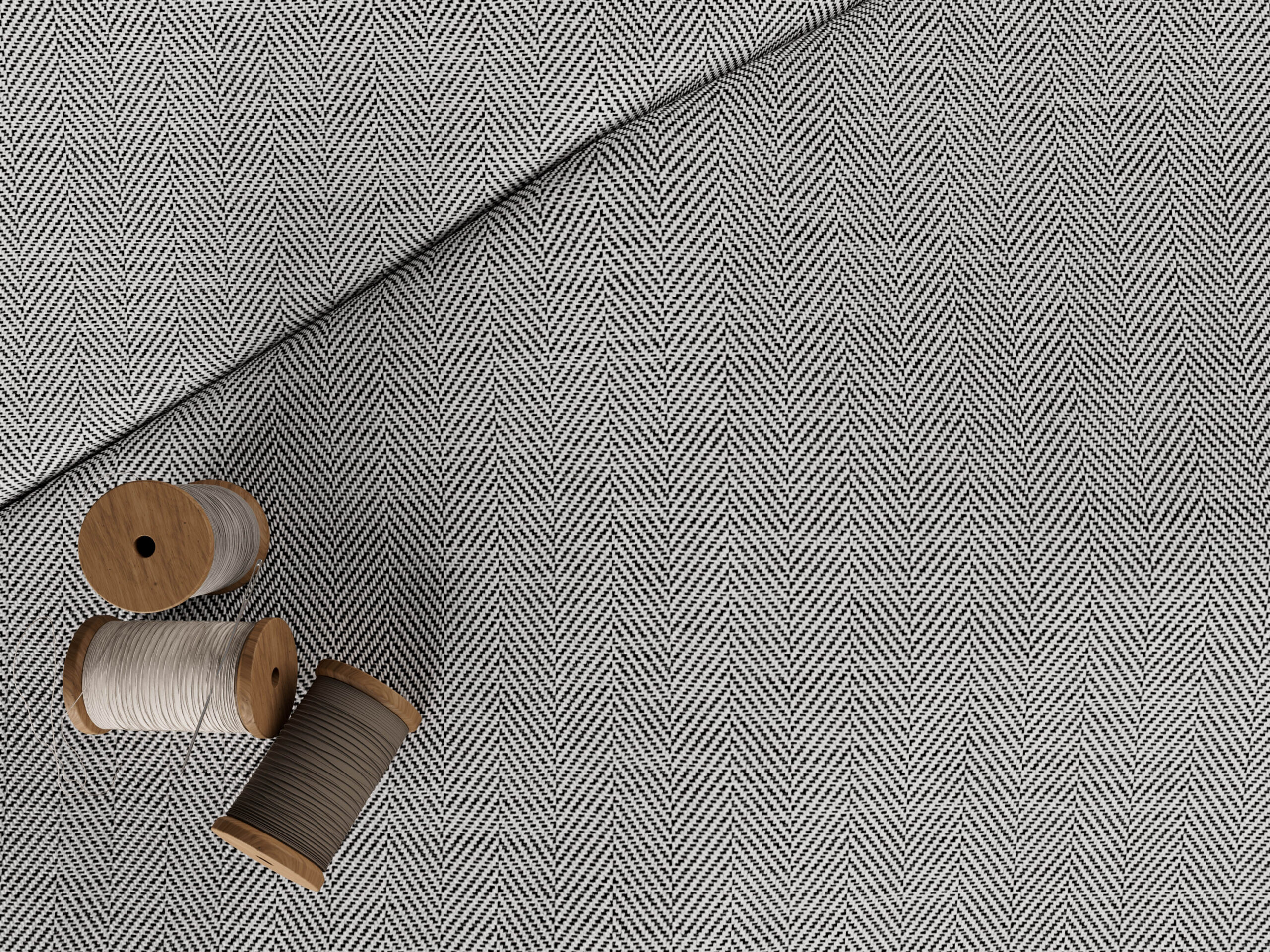 Detail van Tweed Night keukenwrap staal