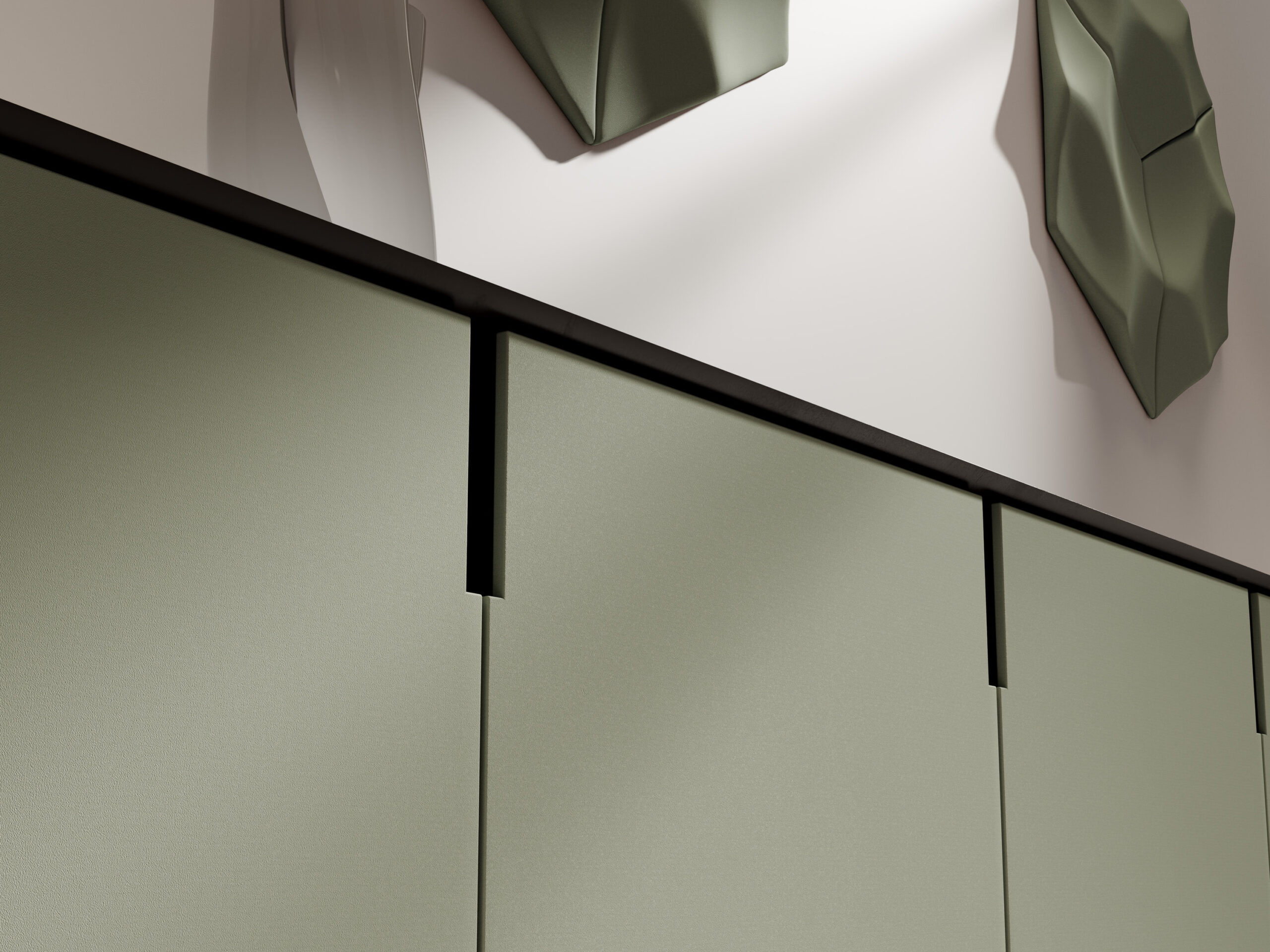 Grijsgroene interieurfolie S212 Basswood van dichtbij