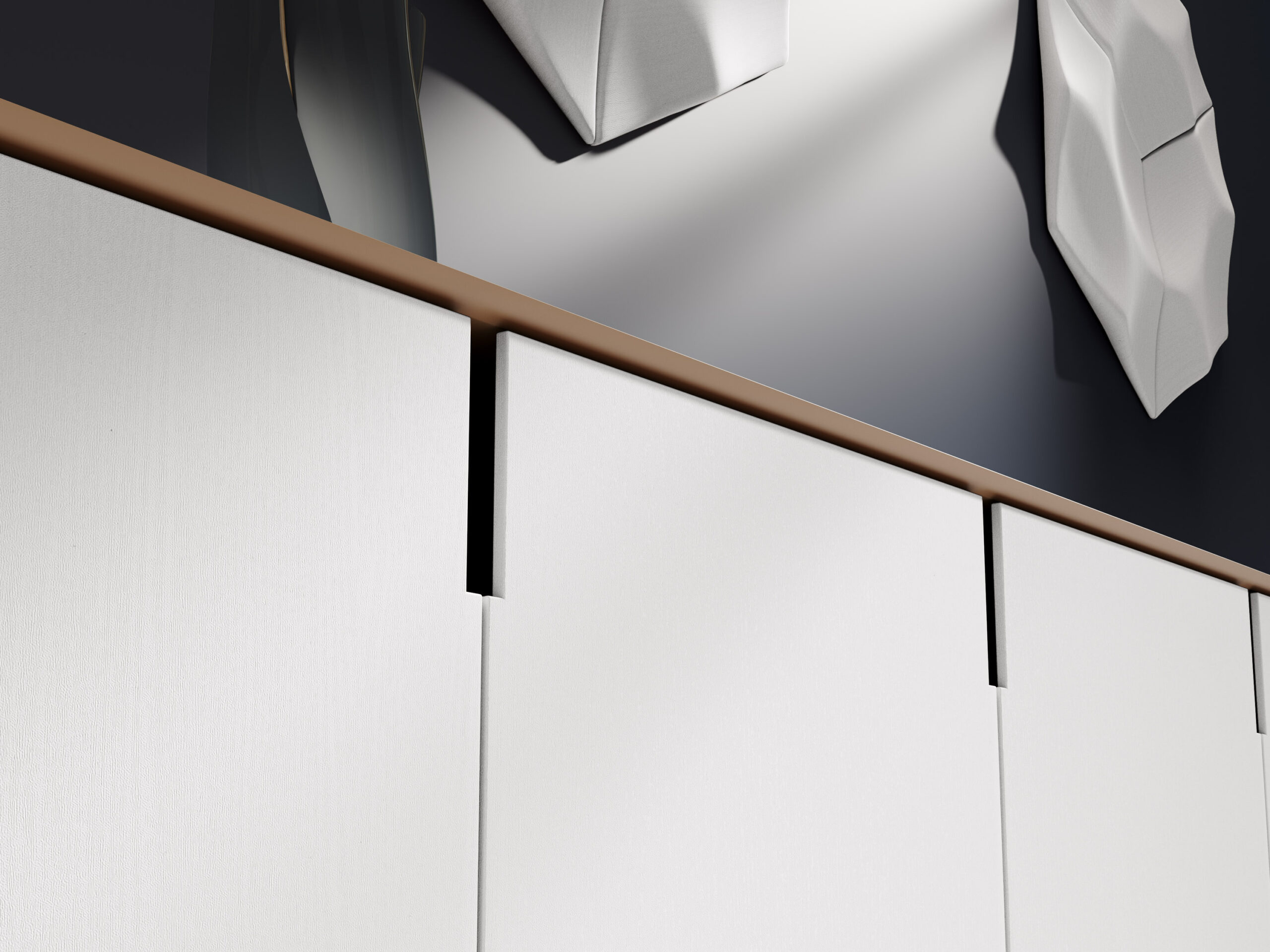 Detail van Albulus keukenfolie in lichte uitstraling
