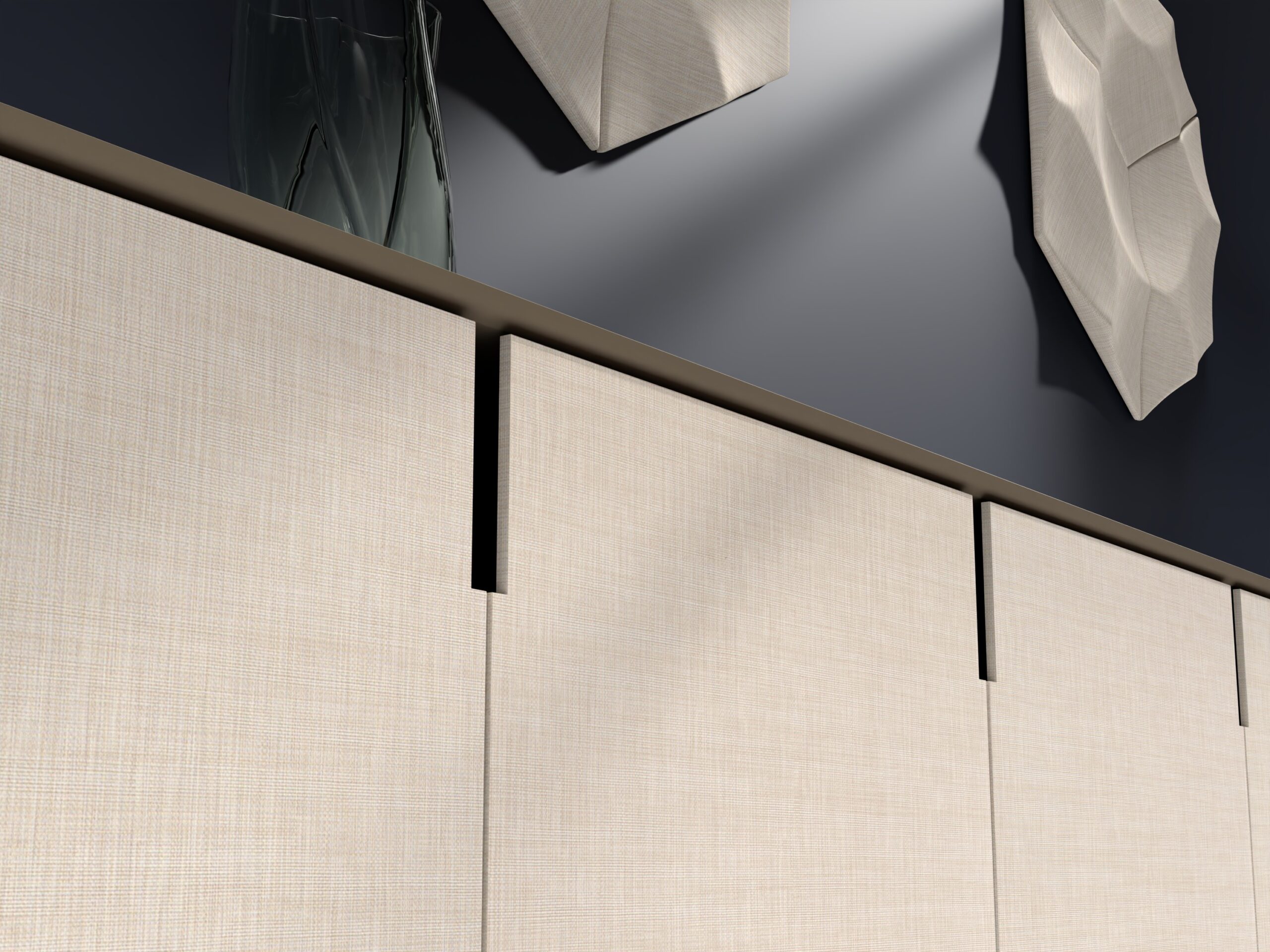Close-up van TE013 Woven Sera geweven keukenwrap