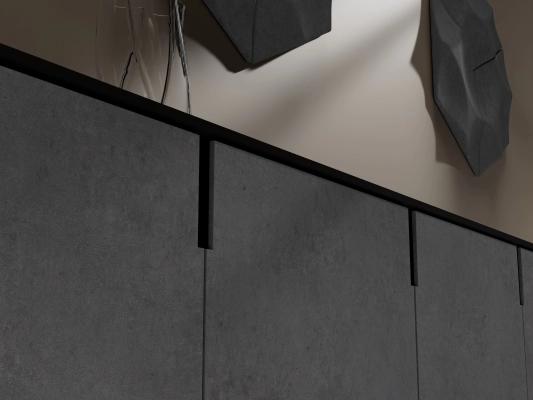 Detail van Rudis Vein ST010 betonlook keukenwrap