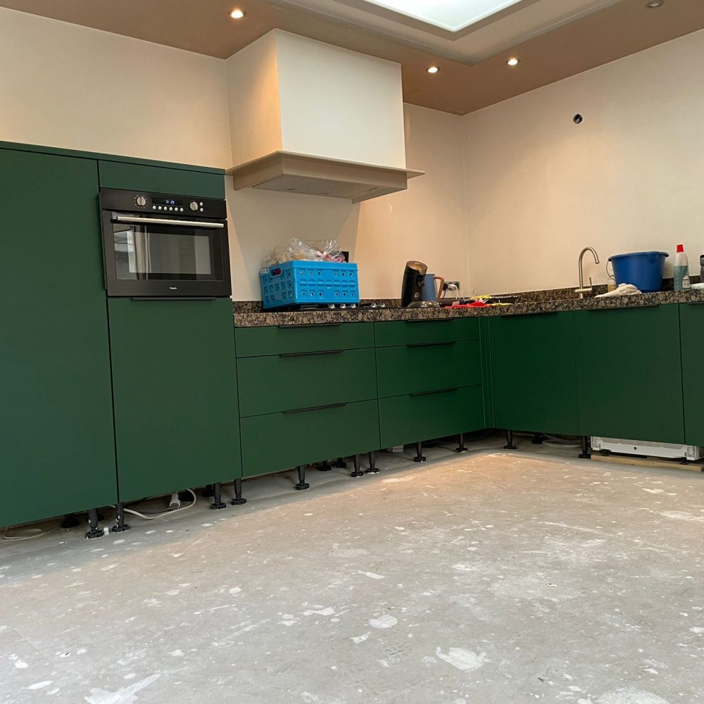 Green jade gerwapte keuken